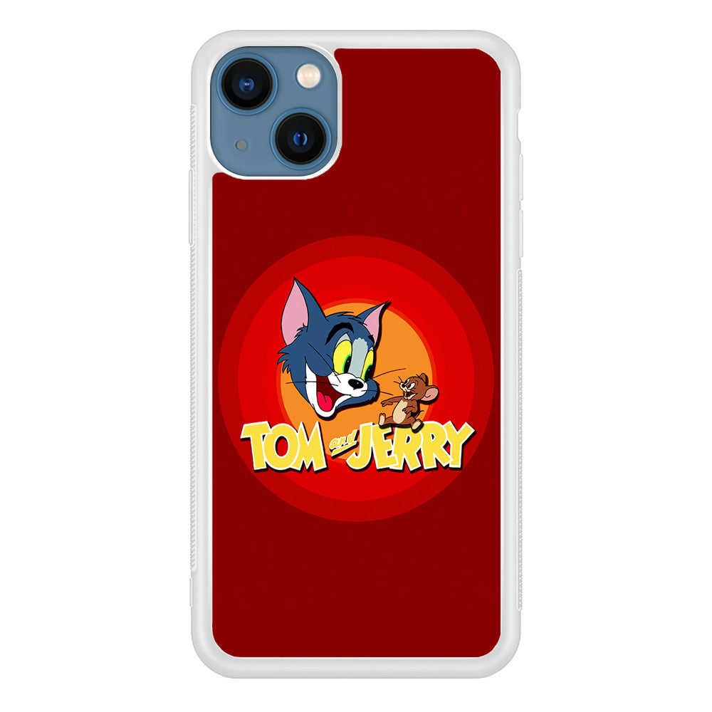 Tom and Jerry Red iPhone 13 Mini Case-Phone Case-Rubber White (2D Case)-Altracase