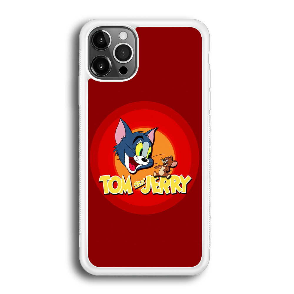 Tom and Jerry Red iPhone 12 Pro Max Case-Phone Case-Rubber White (2D Case)-Altracase