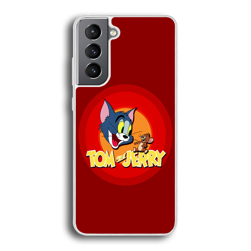 Tom and Jerry Red Samsung Galaxy S21 Plus Case-Phone Case-Rubber White (2D Case)-Altracase