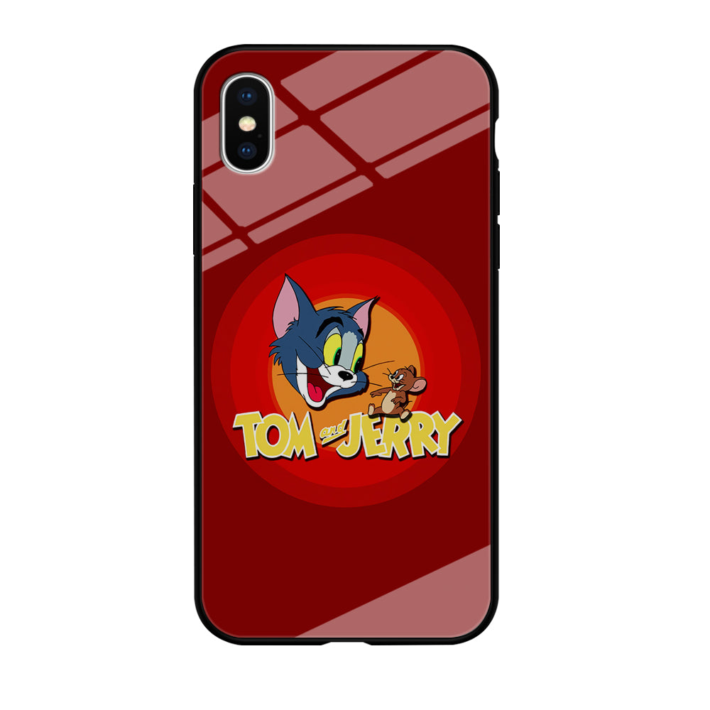 Tom and Jerry Red iPhone Xs Case-Phone Case-Tempered Glass Case-Altracase