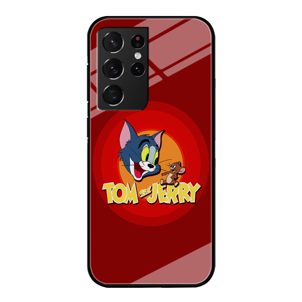 Tom and Jerry Red Samsung Galaxy S23 Ultra Case-Phone Case-Tempered Glass Case-Altracase