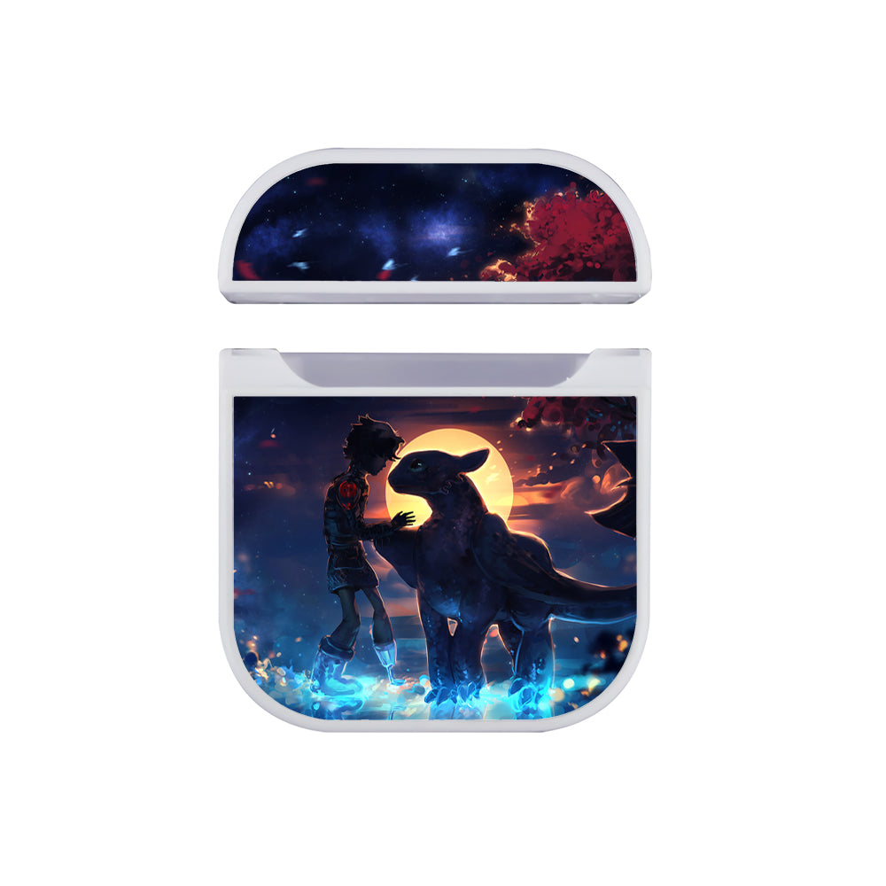 Toothless Dragon and Hiccup Hard Plastic Case Cover For Apple Airpods-AirPod Case-White-Altracase