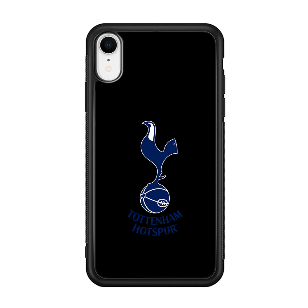 Tottenham Hotspur Logo Black iPhone XR Case-Phone Case-Rubber Black (2D Case)-Altracase