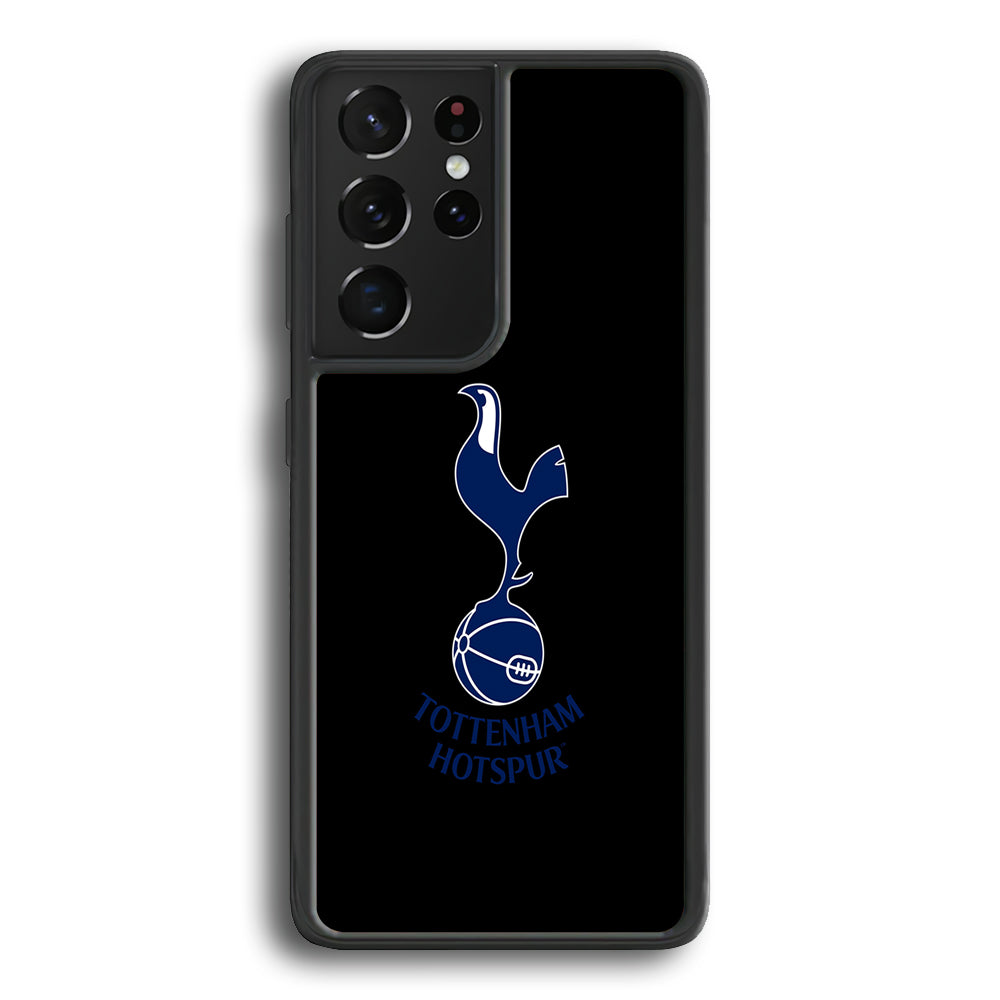 Tottenham Hotspur Logo Black Samsung Galaxy S21 Ultra Case-Phone Case-Rubber Black (2D Case)-Altracase