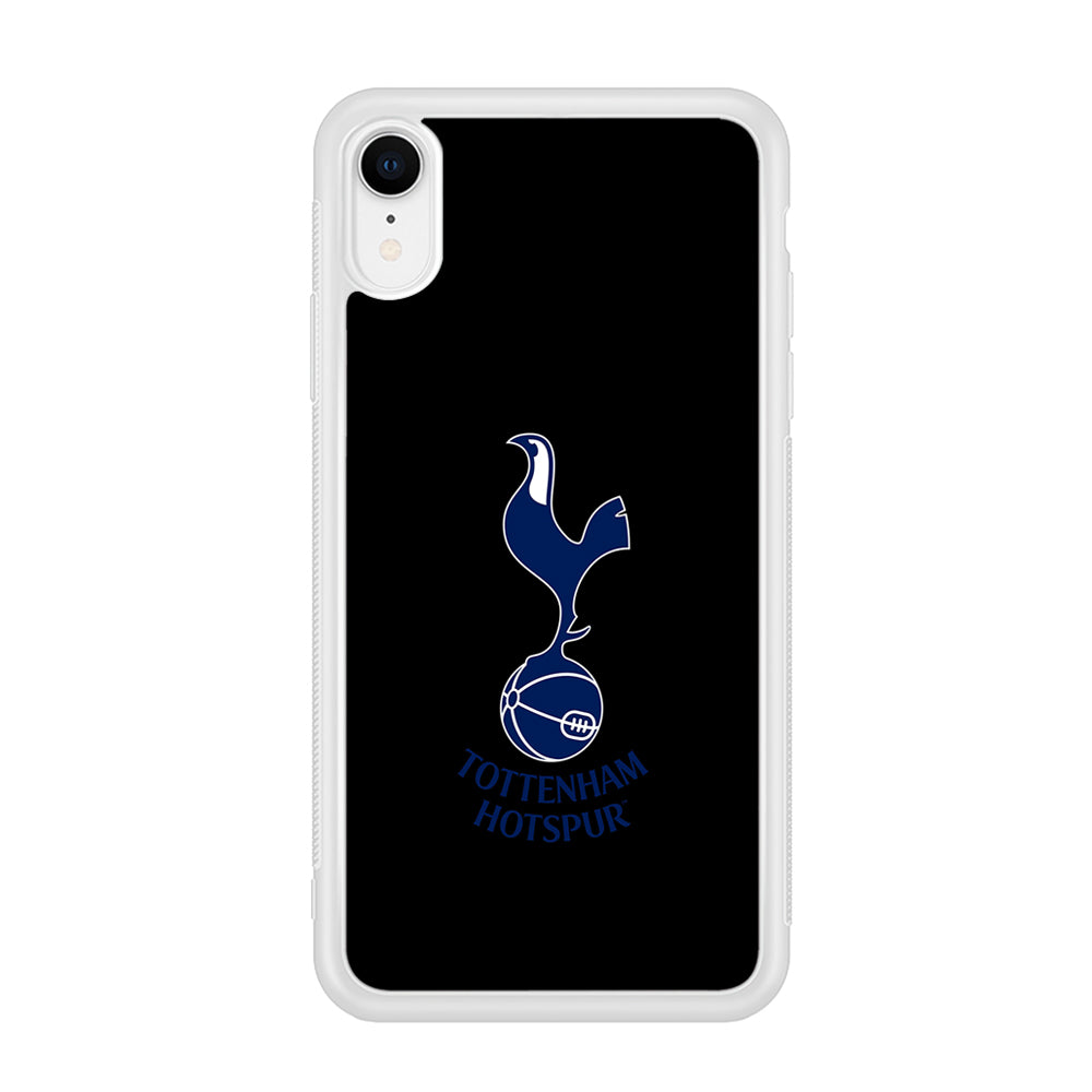 Tottenham Hotspur Logo Black iPhone XR Case-Phone Case-Rubber White (2D Case)-Altracase