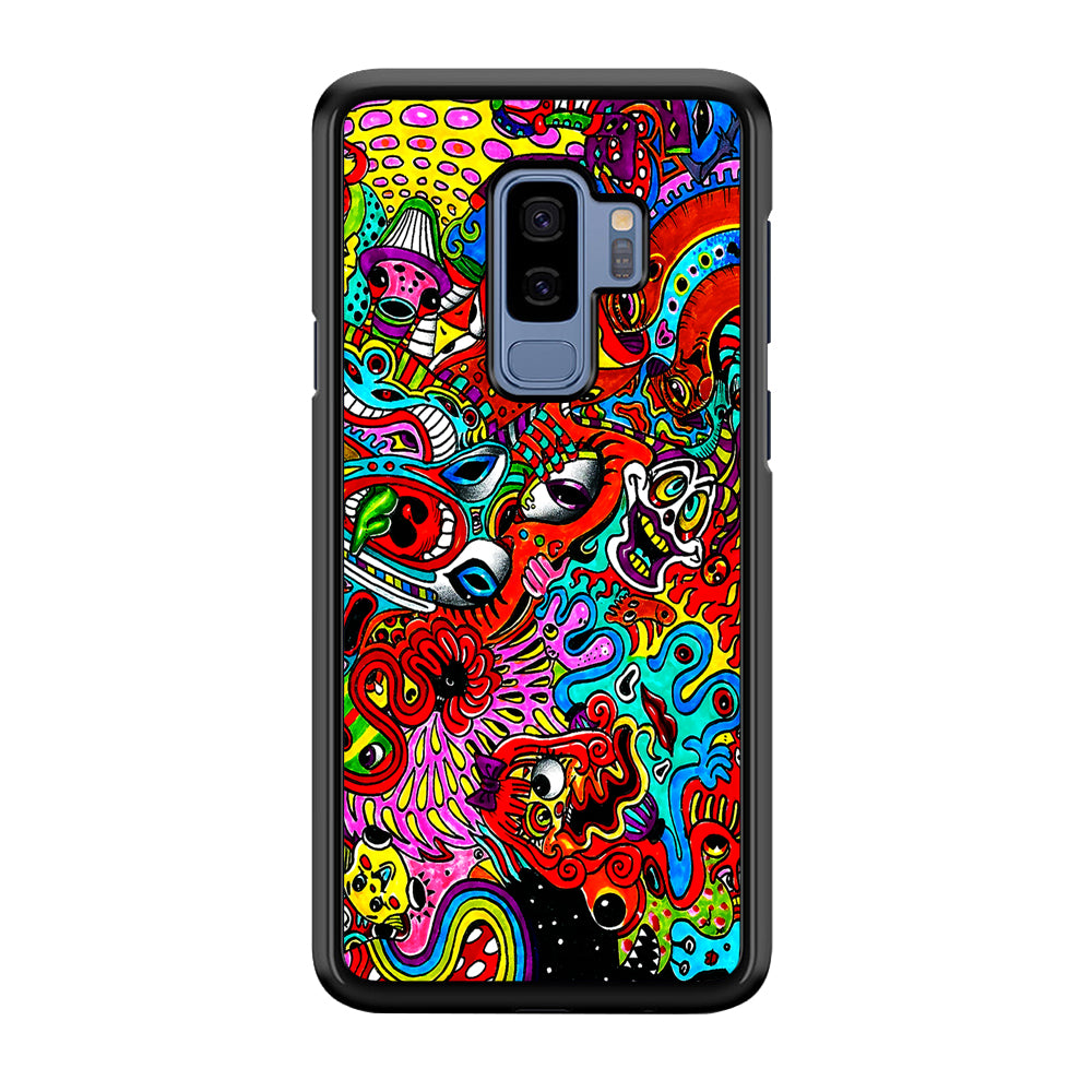 Trippy Aesthetic Colorful Samsung Galaxy S9 Plus Case-Phone Case-Rubber Black (2D Case)-Altracase