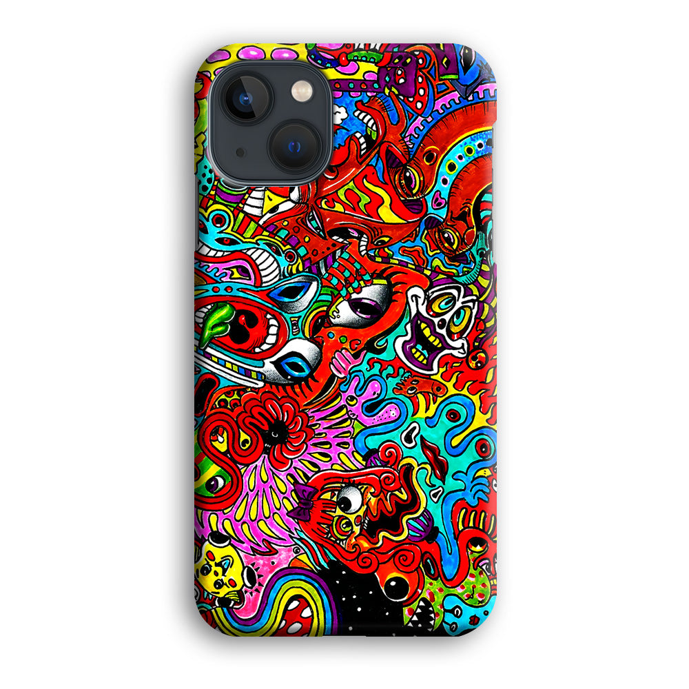 Trippy Aesthetic Colorful iPhone 13 Mini Case-Phone Case-3D Case-Altracase