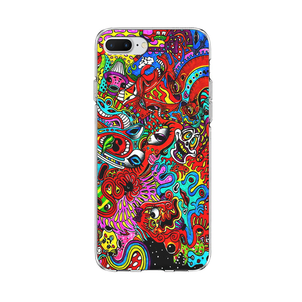 Trippy Aesthetic Colorful iPhone 8 Plus Case-Phone Case-Clear Soft Case-Altracase