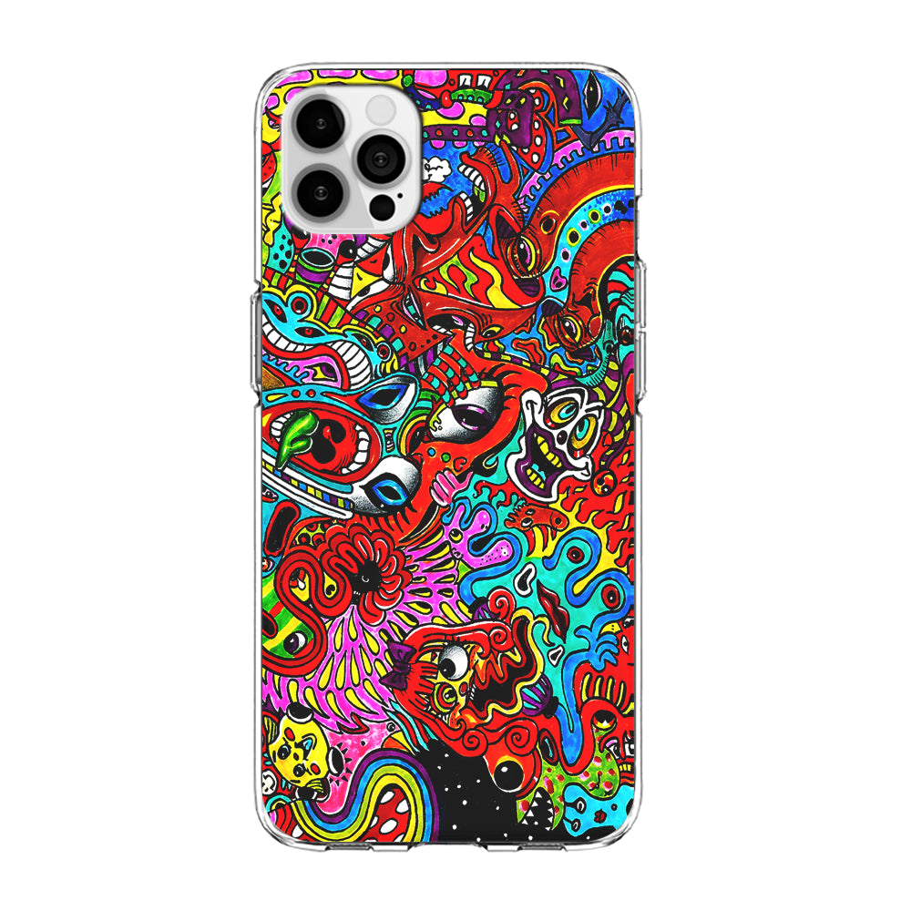 Trippy Aesthetic Colorful iPhone 15 Pro Max Case-Phone Case-Clear Soft Case-Altracase