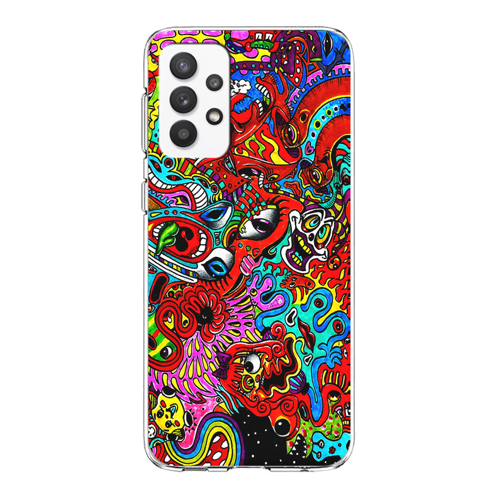 Trippy Aesthetic Colorful Samsung Galaxy A32 Case-Phone Case-Clear Soft Case-Altracase