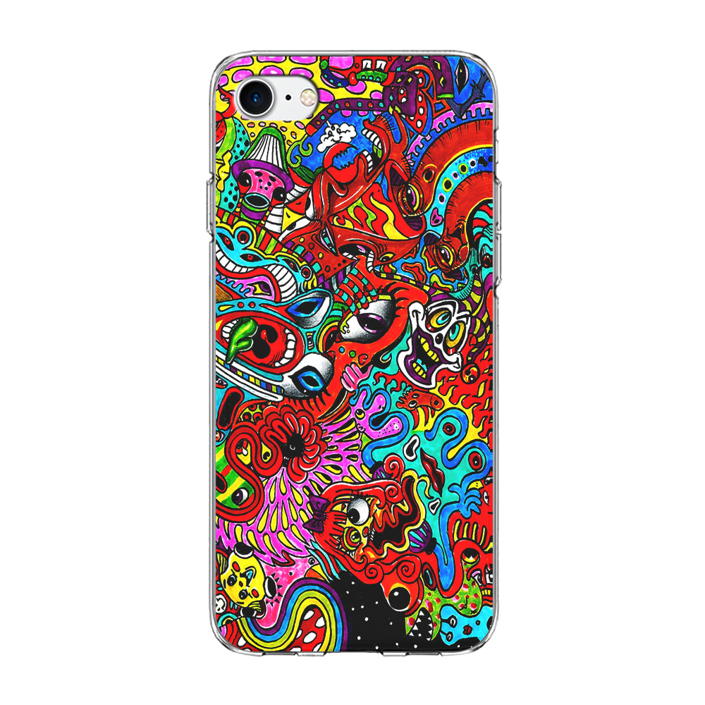Trippy Aesthetic Colorful iPhone SE 3 2022 Case-Phone Case-Clear Soft Case-Altracase