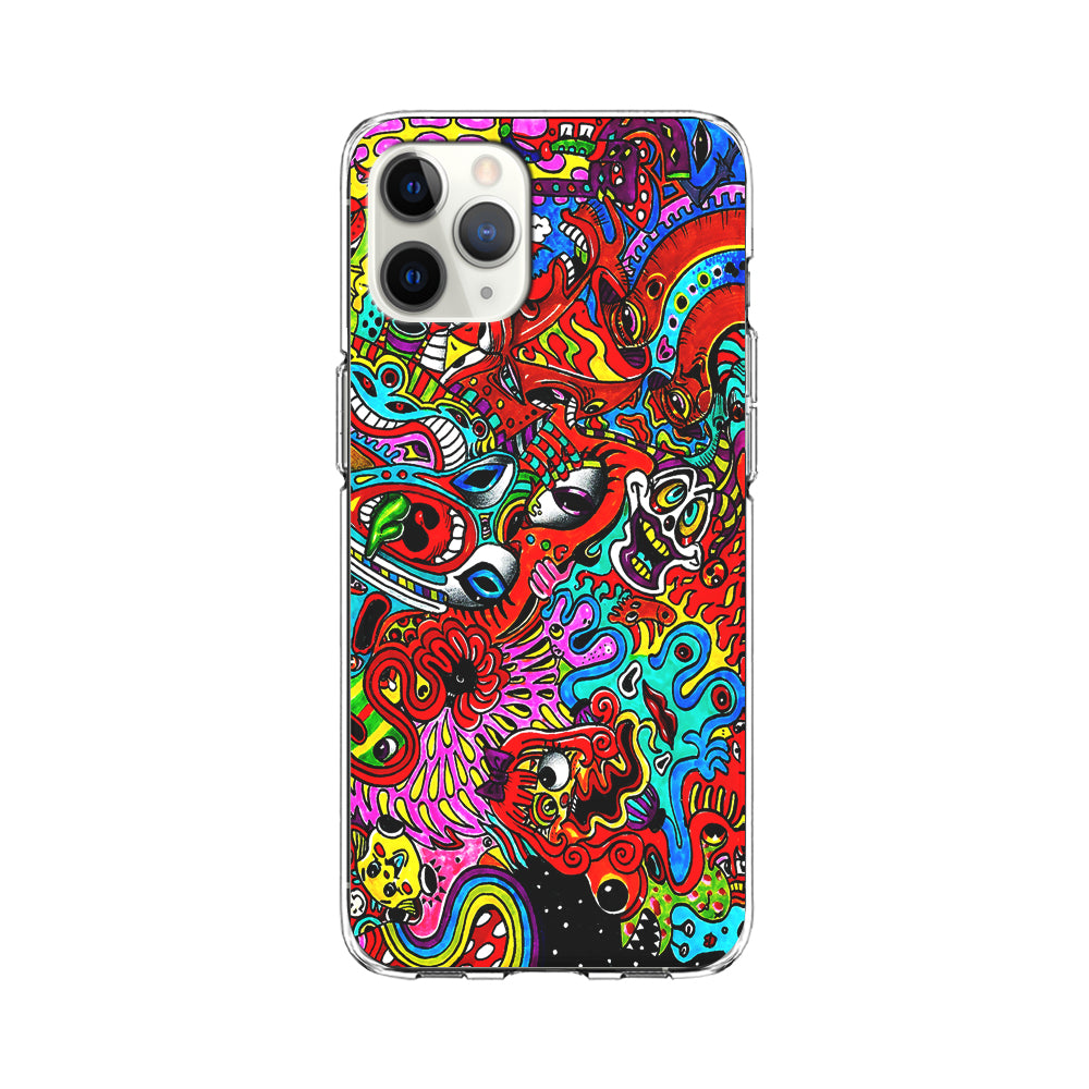 Trippy Aesthetic Colorful iPhone 11 Pro Case-Phone Case-Clear Soft Case-Altracase