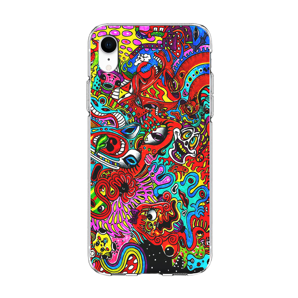 Trippy Aesthetic Colorful iPhone XR Case-Phone Case-Clear Soft Case-Altracase