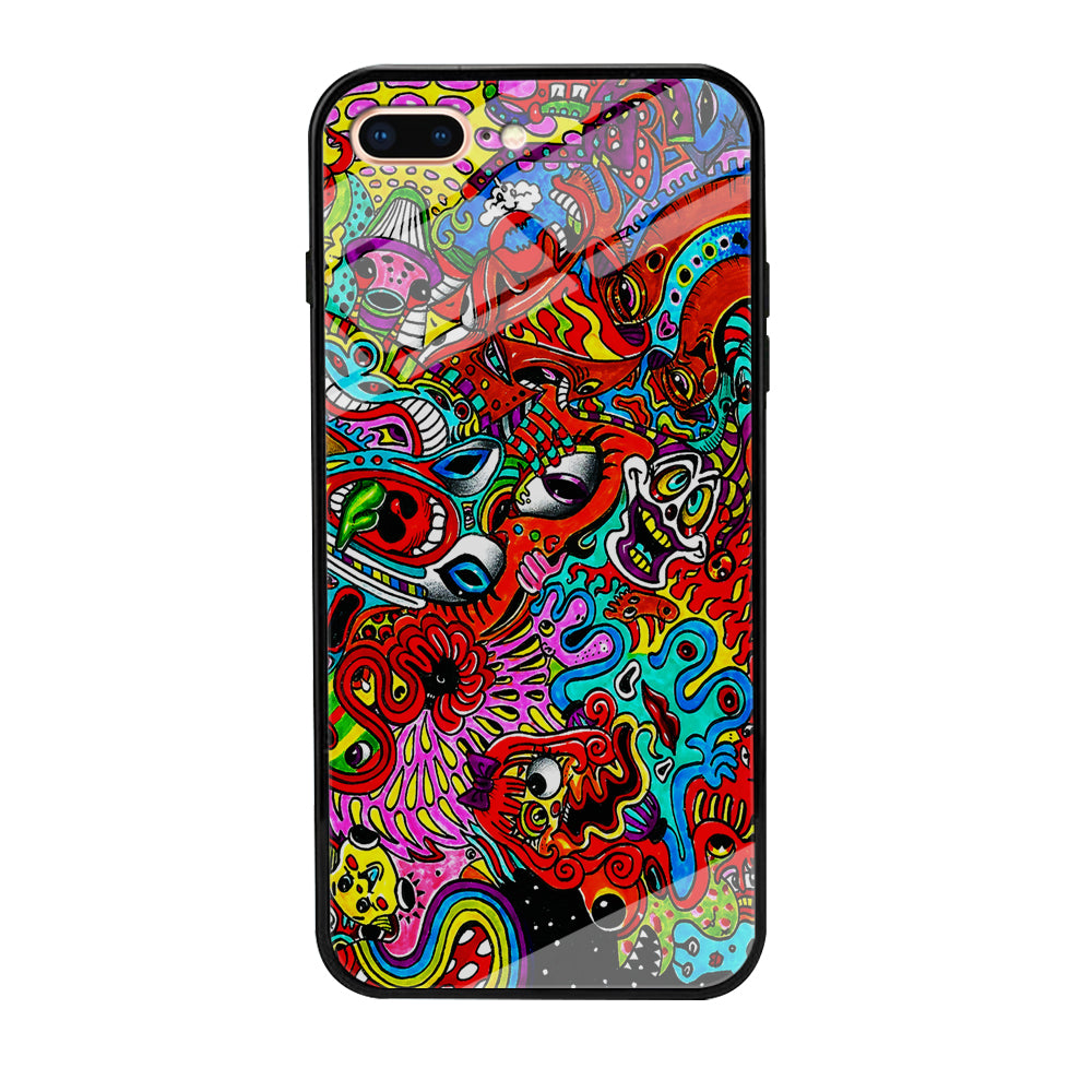 Trippy Aesthetic Colorful iPhone 8 Plus Case-Phone Case-Tempered Glass Case-Altracase