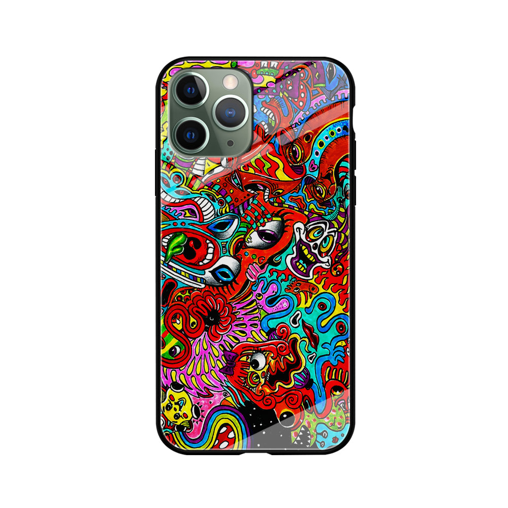 Trippy Aesthetic Colorful iPhone 11 Pro Max Case-Phone Case-Tempered Glass Case-Altracase