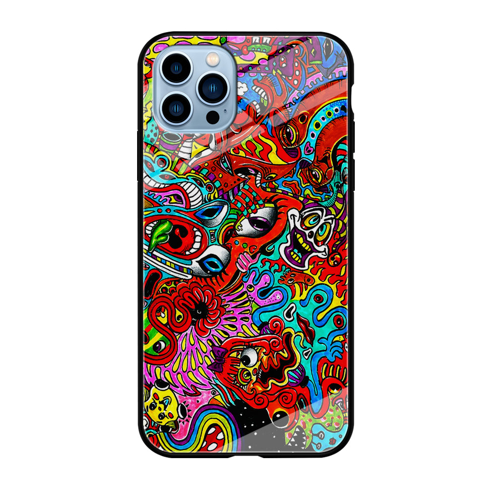 Trippy Aesthetic Colorful iPhone 12 Pro Max Case-Phone Case-Tempered Glass Case-Altracase