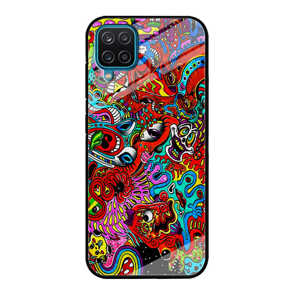 Trippy Aesthetic Colorful Samsung Galaxy A12 Case-Phone Case-Tempered Glass Case-Altracase