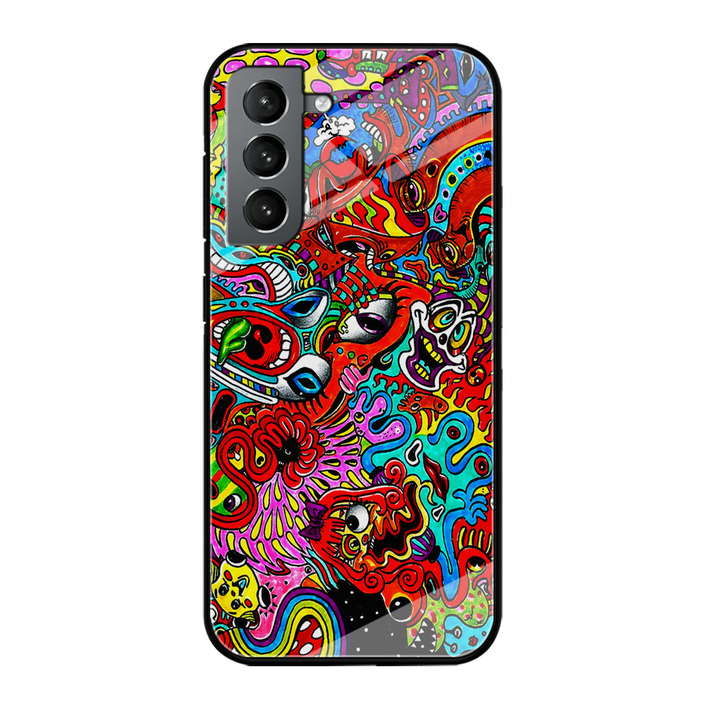 Trippy Aesthetic Colorful Samsung Galaxy S23 Plus Case-Phone Case-Tempered Glass Case-Altracase