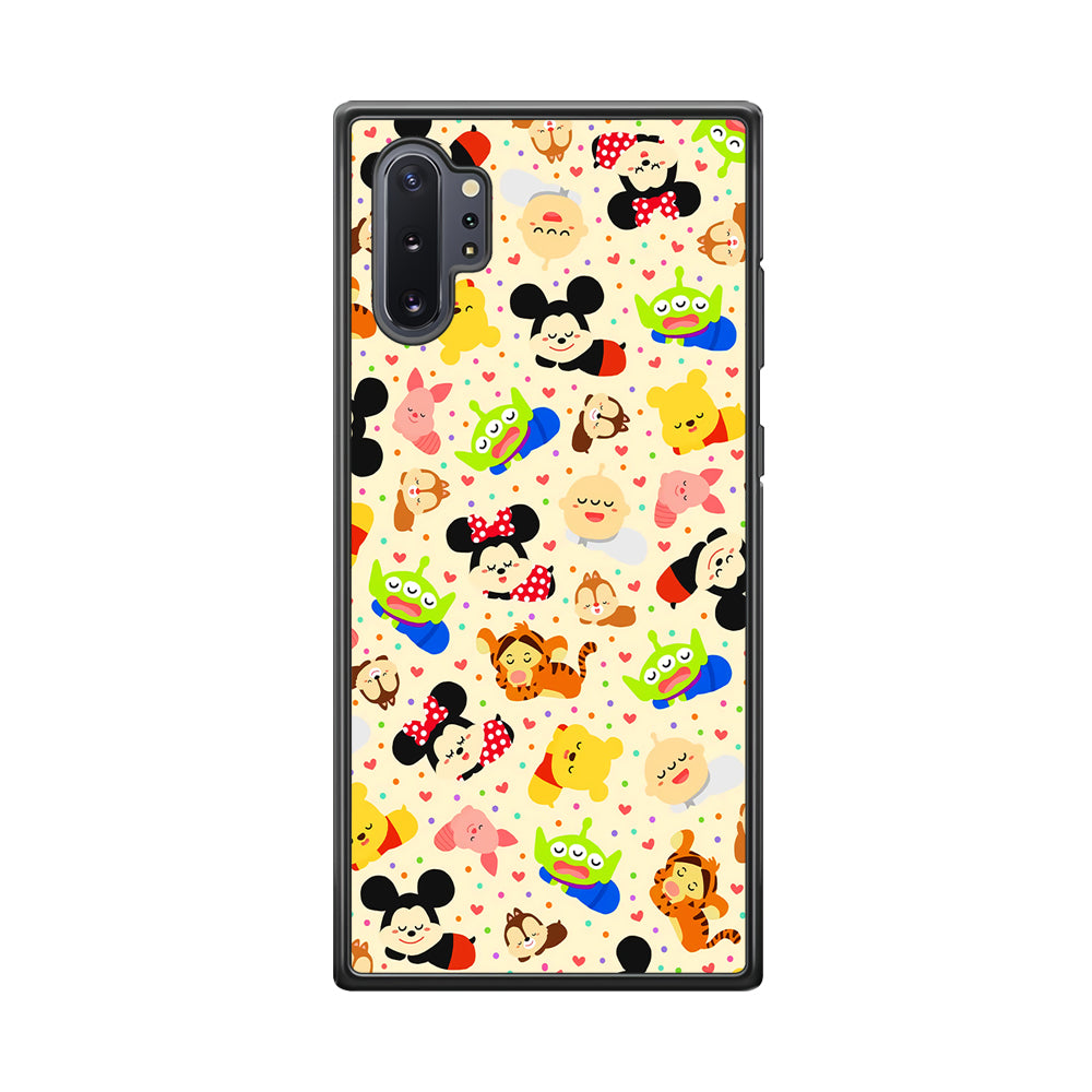 Tsum Tsum Cute Cartoon Samsung Galaxy Note 10 Plus Case-Phone Case-Rubber Black (2D Case)-Altracase