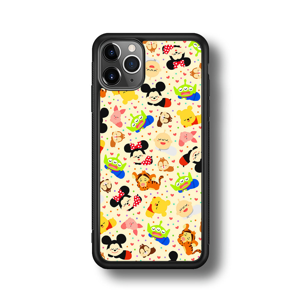 Tsum Tsum Cute Cartoon iPhone 11 Pro Max Case-Phone Case-Rubber Black (2D Case)-Altracase