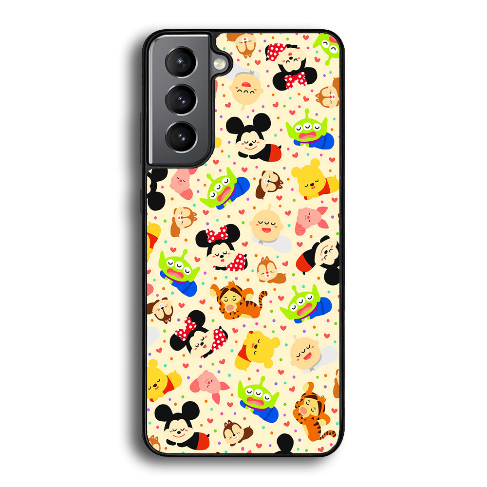 Tsum Tsum Cute Cartoon Samsung Galaxy S23 Case-Phone Case-Rubber Black (2D Case)-Altracase