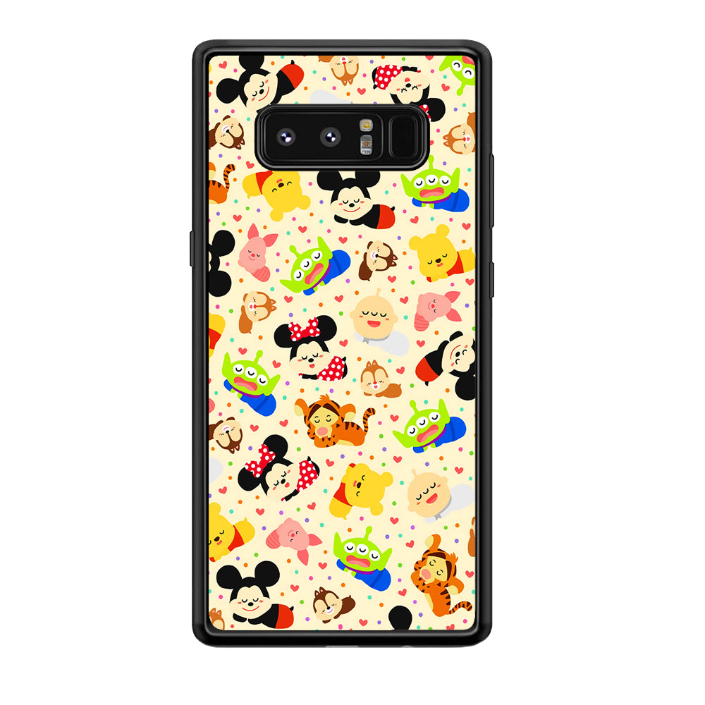 Tsum Tsum Cute Cartoon Samsung Galaxy Note 8 Case-Phone Case-Rubber Black (2D Case)-Altracase