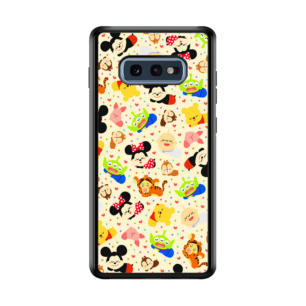 Tsum Tsum Cute Cartoon Samsung Galaxy S10E Case-Phone Case-Rubber Black (2D Case)-Altracase