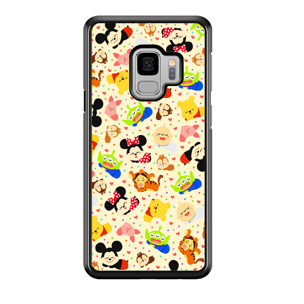 Tsum Tsum Cute Cartoon Samsung Galaxy S9 Case-Phone Case-Rubber Black (2D Case)-Altracase