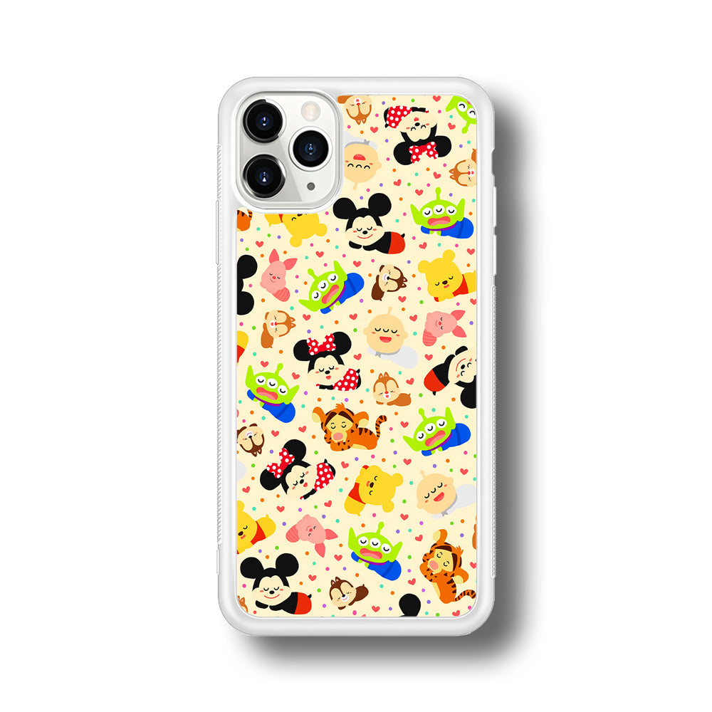 Tsum Tsum Cute Cartoon iPhone 11 Pro Max Case-Phone Case-Rubber White (2D Case)-Altracase