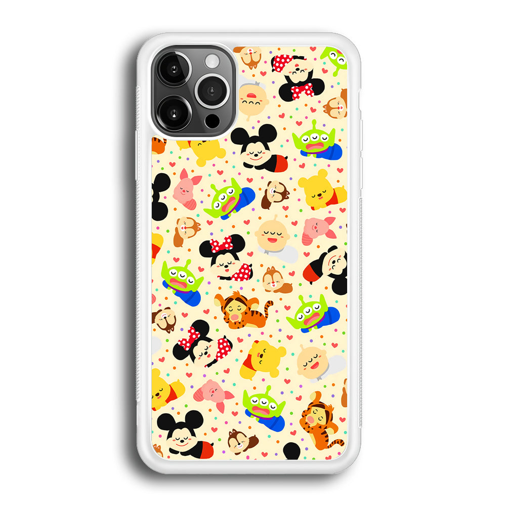 Tsum Tsum Cute Cartoon iPhone 12 Pro Max Case-Phone Case-Rubber White (2D Case)-Altracase