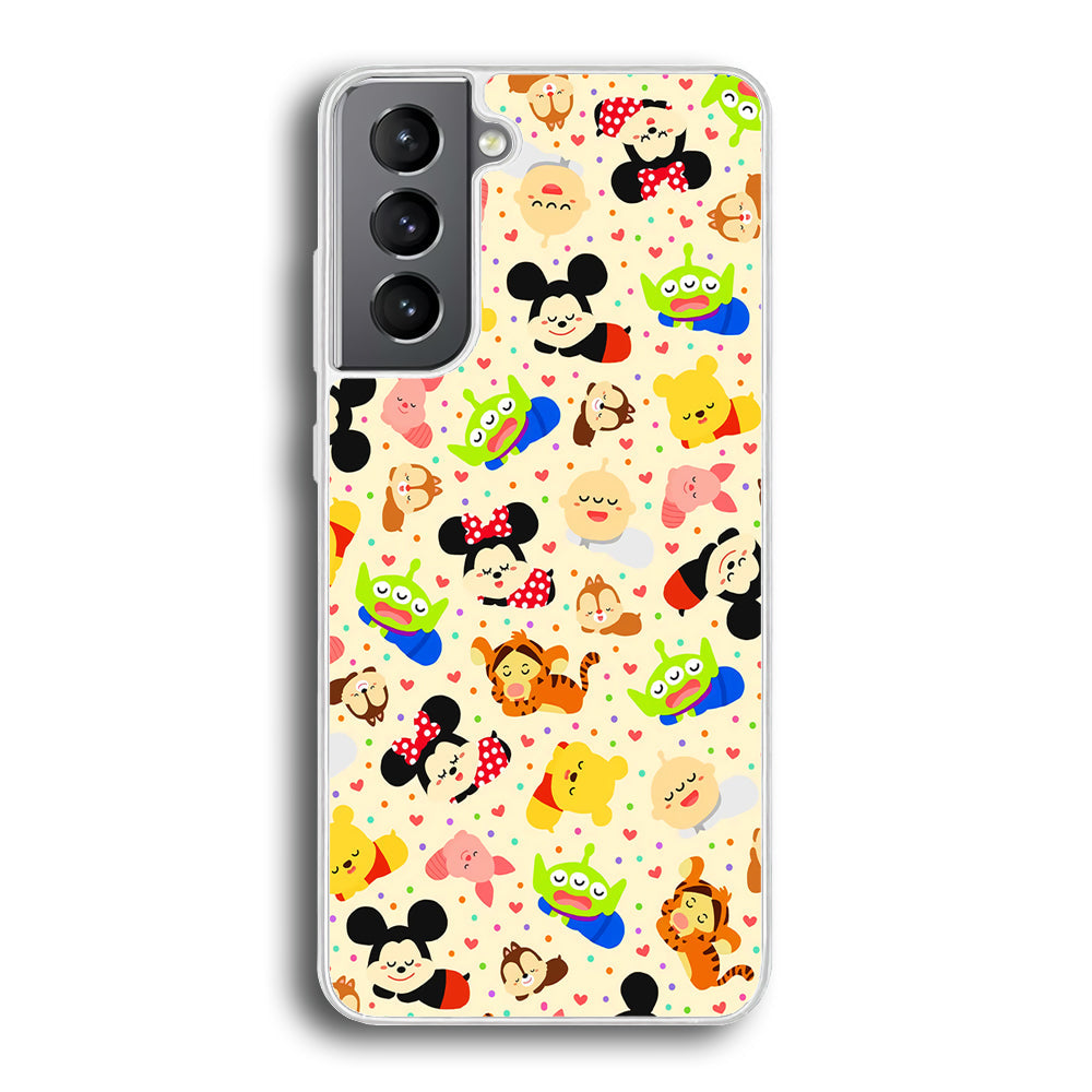 Tsum Tsum Cute Cartoon Samsung Galaxy S23 Case-Phone Case-Rubber White (2D Case)-Altracase
