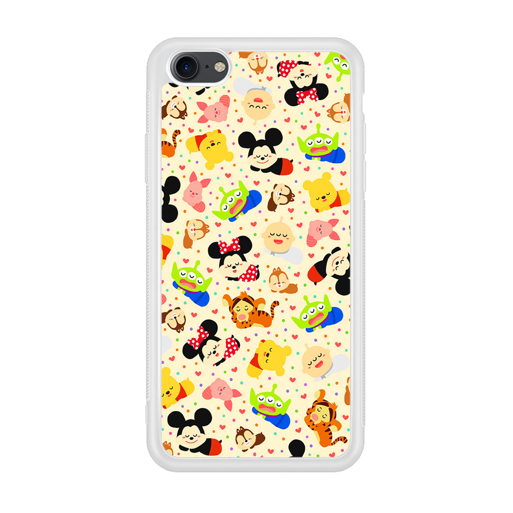Tsum Tsum Cute Cartoon iPhone SE 2020 Case-Phone Case-Rubber White (2D Case)-Altracase