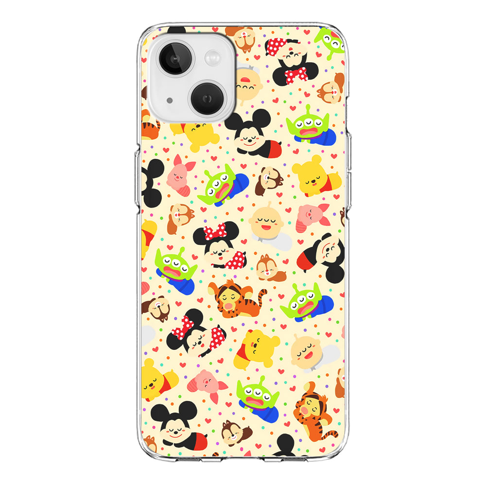 Tsum Tsum Cute Cartoon iPhone 13 Mini Case-Phone Case-Clear Soft Case-Altracase