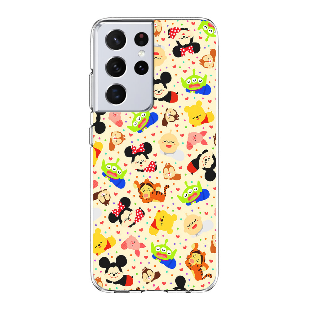 Tsum Tsum Cute Cartoon Samsung Galaxy S21 Ultra Case-Phone Case-Clear Soft Case-Altracase