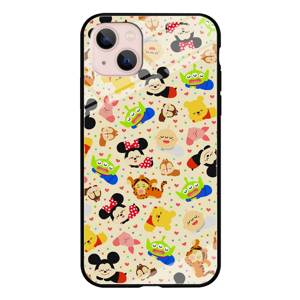 Tsum Tsum Cute Cartoon iPhone 13 Mini Case-Phone Case-Tempered Glass Case-Altracase