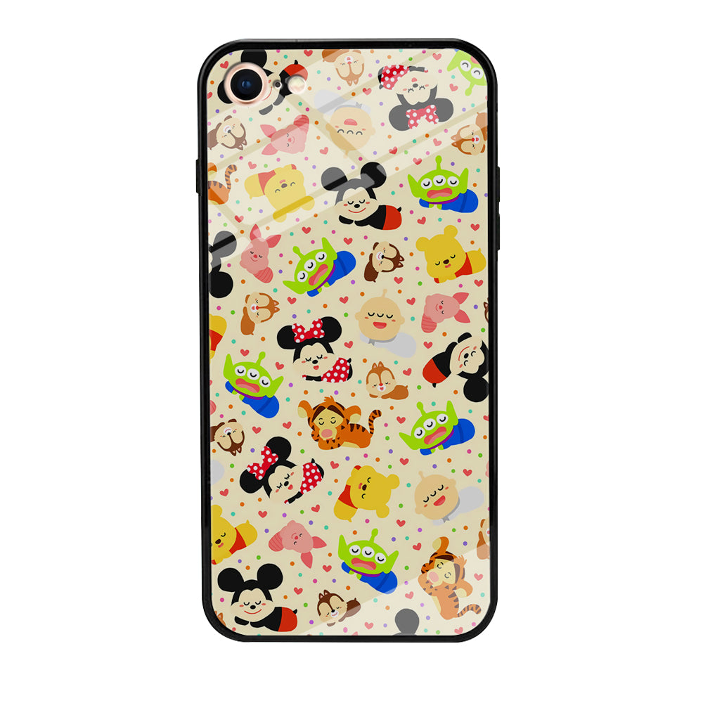 Tsum Tsum Cute Cartoon iPhone 8 Case-Phone Case-Tempered Glass Case-Altracase