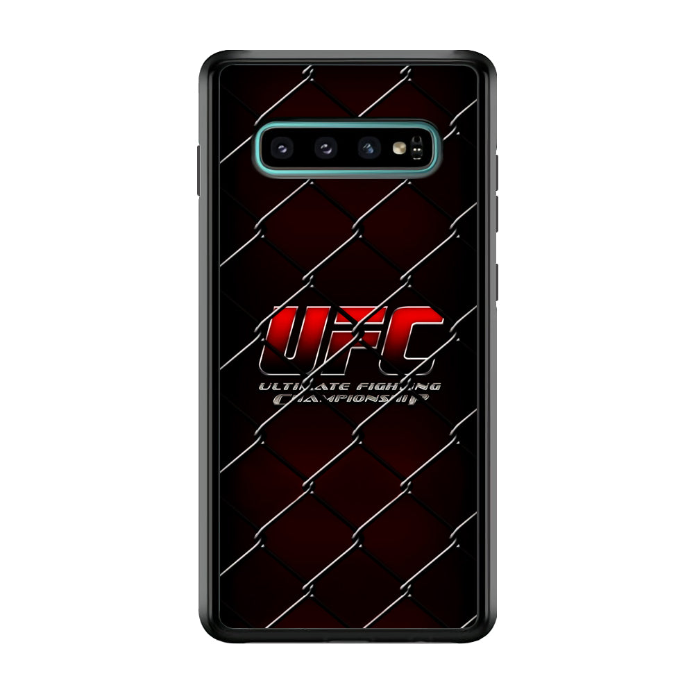 UFC Logo Ring Samsung Galaxy S10 Case-Phone Case-Rubber Black (2D Case)-Altracase