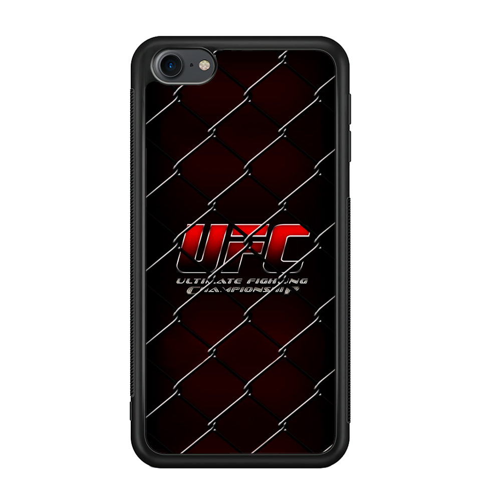 UFC Logo Ring iPod Touch 6 Case-Phone Case-Rubber Black (2D Case)-Altracase