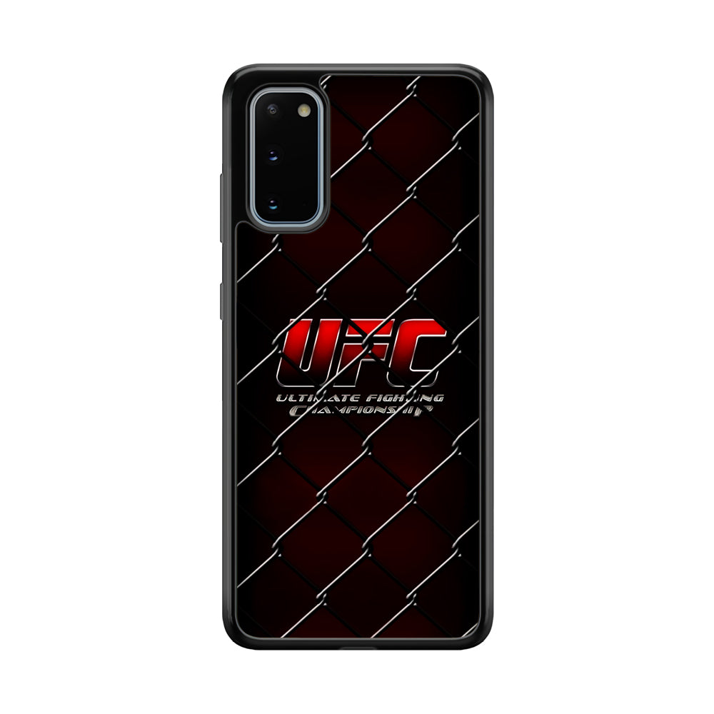 UFC Logo Ring Samsung Galaxy S20 Case-Phone Case-Rubber Black (2D Case)-Altracase