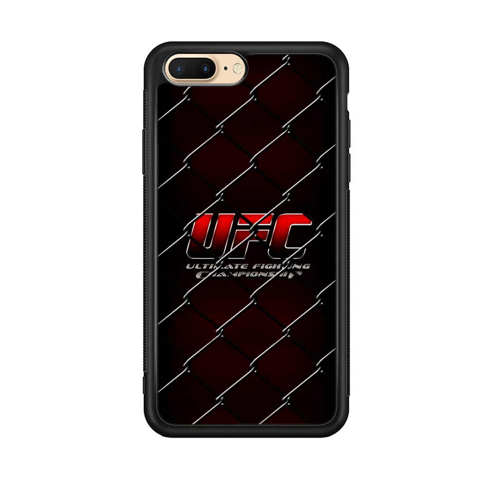 UFC Logo Ring iPhone 8 Plus Case-Phone Case-Rubber Black (2D Case)-Altracase