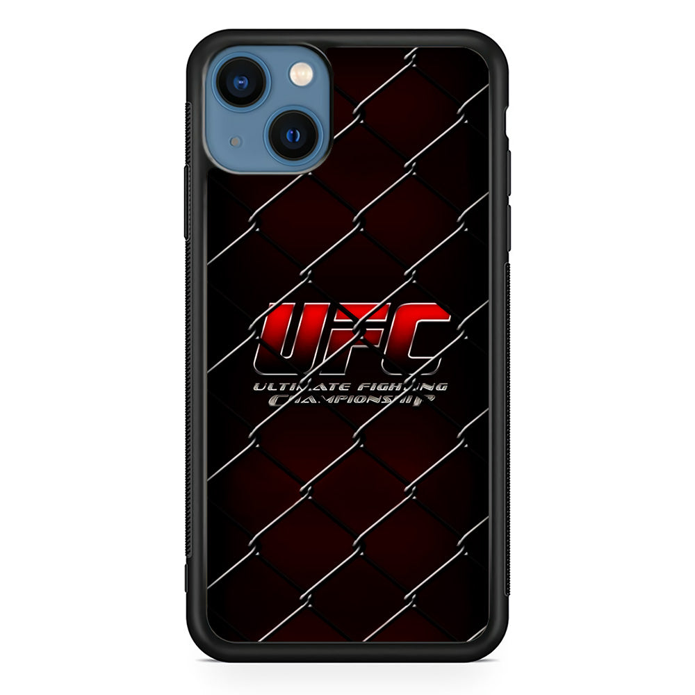 UFC Logo Ring iPhone 13 Mini Case-Phone Case-Rubber Black (2D Case)-Altracase