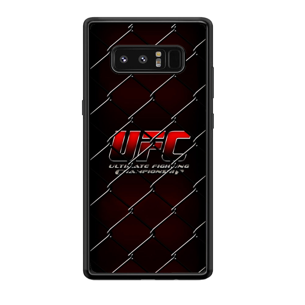 UFC Logo Ring Samsung Galaxy Note 8 Case-Phone Case-Rubber Black (2D Case)-Altracase