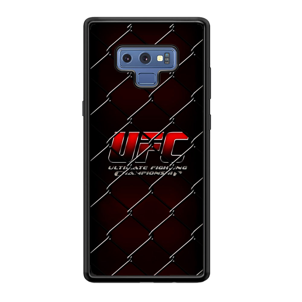 UFC Logo Ring Samsung Galaxy Note 9 Case-Phone Case-Rubber Black (2D Case)-Altracase