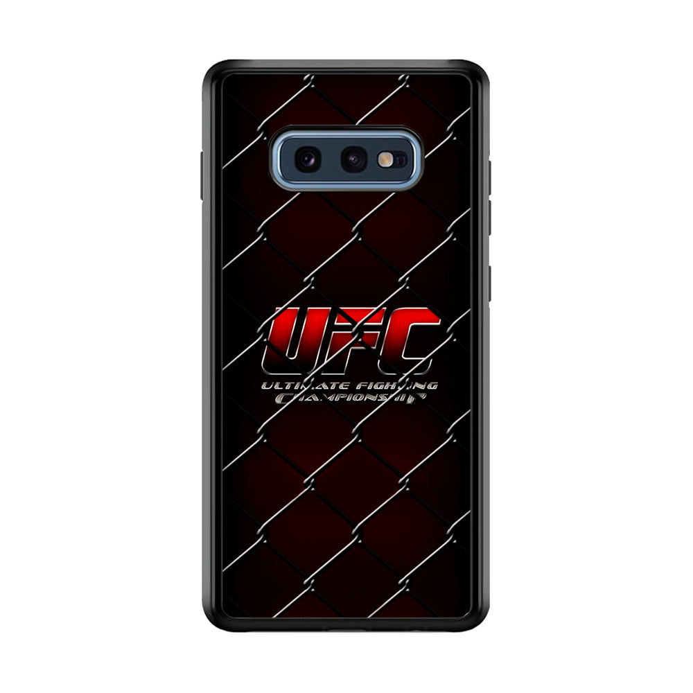 UFC Logo Ring Samsung Galaxy S10E Case-Phone Case-Rubber Black (2D Case)-Altracase