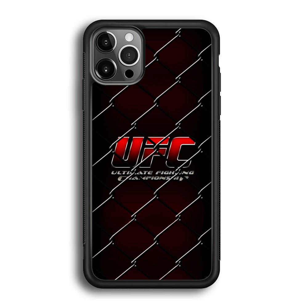 UFC Logo Ring iPhone 12 Pro Max Case-Phone Case-Rubber Black (2D Case)-Altracase