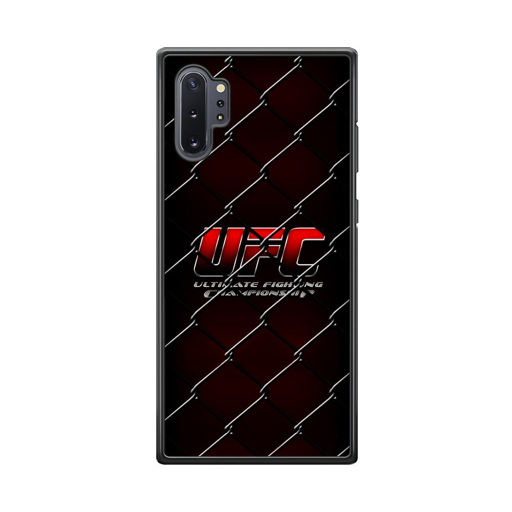 UFC Logo Ring Samsung Galaxy Note 10 Plus Case-Phone Case-Rubber Black (2D Case)-Altracase