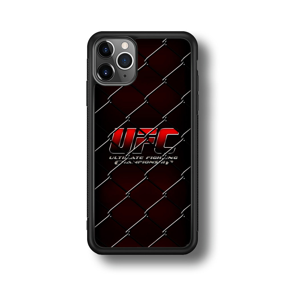 UFC Logo Ring iPhone 11 Pro Max Case-Phone Case-Rubber Black (2D Case)-Altracase