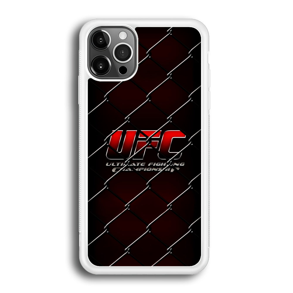 UFC Logo Ring iPhone 12 Pro Max Case-Phone Case-Rubber White (2D Case)-Altracase