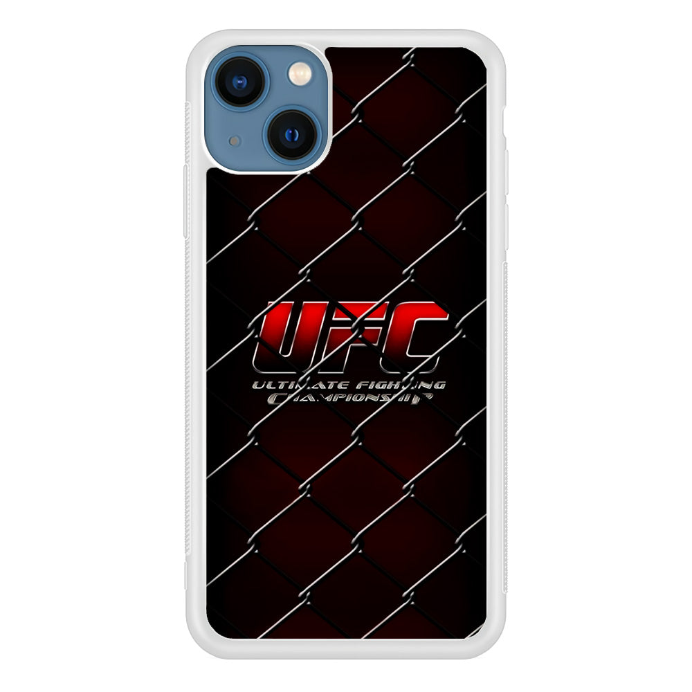 UFC Logo Ring iPhone 13 Mini Case-Phone Case-Rubber White (2D Case)-Altracase