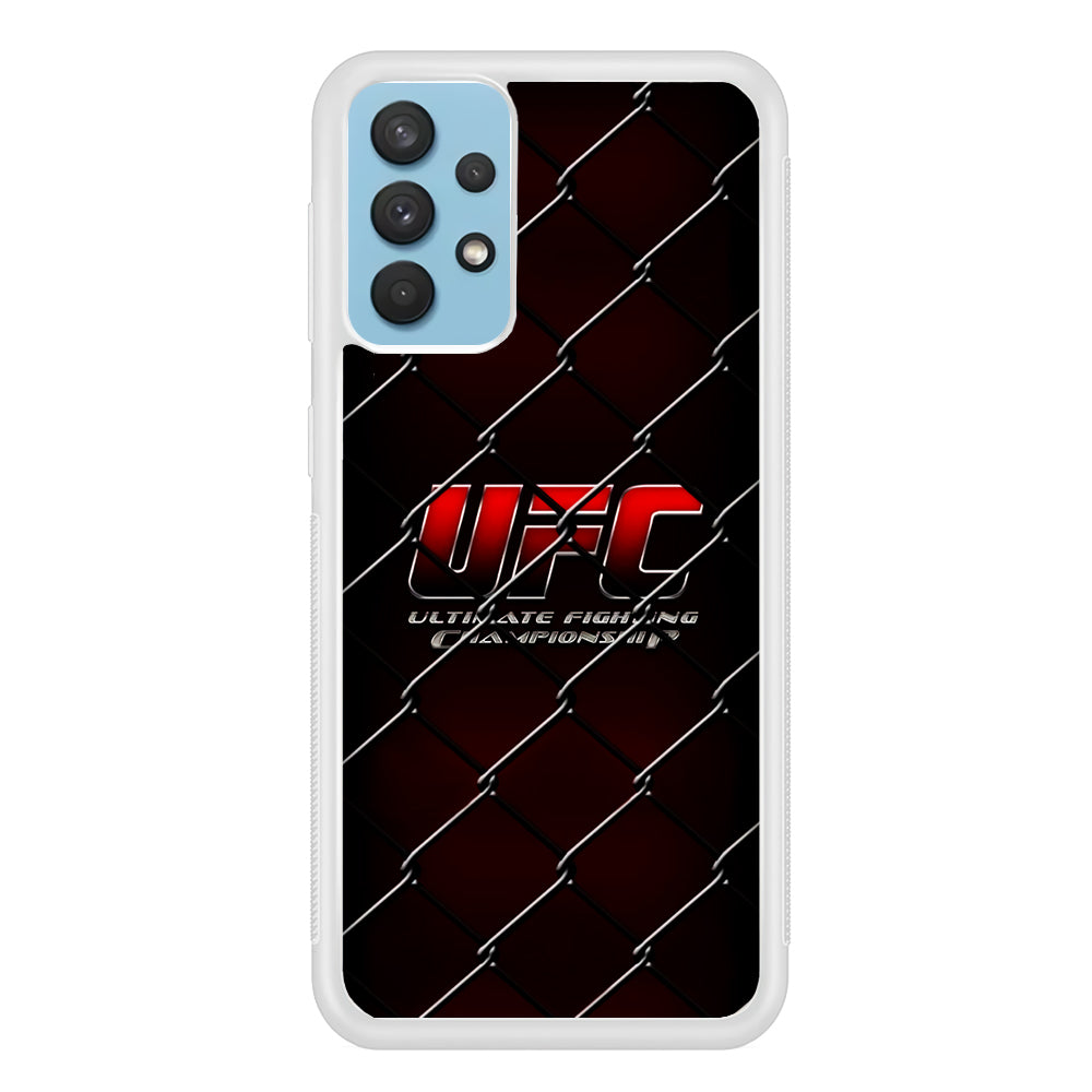 UFC Logo Ring Samsung Galaxy A32 Case-Phone Case-Rubber White (2D Case)-Altracase